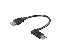 Goobay 95704 Câble Rallonge de Recharge USB 2.0 Hi-Speed 90°, 0.15m Longueur