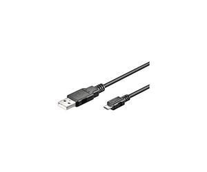 goobay 95735 Câble de données et de charge Micro USB Hi-Speed Câble, USB 2.0 mâle (type A) vers USB 2.0-Micro mâle (type B), noir, 0,3m