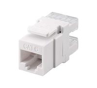 Goobay 95740 CAT 6 Keystone RJ45 Jack, UTP, 250 MHz, Blanc