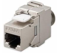 Goobay 95900 CAT 6A Keystone RJ45 Jack, STP, 500 MHz, Argent