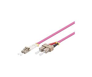 Goobay 95943 Câble à Fibres Optiques, Multimode (OM4), Violett, 1 m Longueur