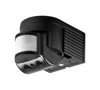 Goobay 96001 Détecteur de mouvement infrarouge en saillie, conçu pour interieur et exterieur (classe IP44 contre eau) avec champ d´activité de 180°, portée de direction rotable/inclinable de 12m, noir