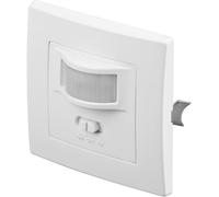 Goobay 96005 Détecteur de mouvement infrarouge PIR intérieur - interrupteur detecteur de mouvement - Montage mural encastré - Portée 9m - Zone de détection 160° - Blanc