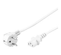 Goobay 96030 Cordon-Connecteur avec Fiche Coudée pour Appareils Froids, 1.5 m Longueur, Blanc