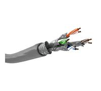 Goobay 96095 CAT 6a Câble Réseau, S/FTP (PiMF), Gris, 305 m Longueur