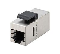 Goobay 96100 CAT 6 Raccord Modulaire Keystone, STP, Noir, Argent