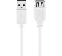 Goobay 96196 Rallonge USB 2.0 Hi-Speed, blanc, 0.3 m - USB 2.0 mâle (type A) > USB 2.0 femelle (type A)