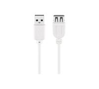 Goobay Rallonge de câble USB 96198 – USB 2.0 (M) pour (F) 1,8 m Blanc