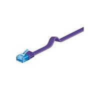 Goobay 96324 CAT 6 A U/UTP Câble de Liaison Plat, Violet, 2m Longueur