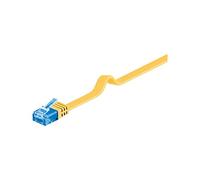 Goobay 96329 CAT 6 A U/UTP Câble de Liaison Plat, Jaune, 3m Longueur
