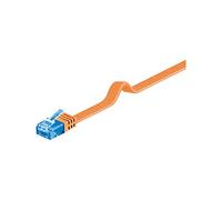 Goobay 96354 CAT 6 A U/UTP Câble de Liaison Plat, Orange, 7m Longueur