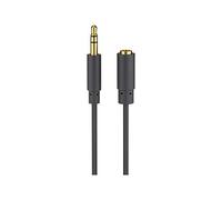 Goobay 97122 Câble de Rallonge Audio et pour Casque AUX, 3.5 mm, 3 Pôles, Slim, 5 m Longueur de Câble