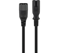Goobay 97201 Câble de Rallonge C7/C8, 2 m, Noir