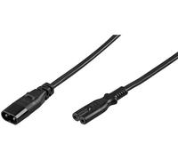 Goobay 97201 Câble de rallonge C7/C8, 2 m, noir, noir - fiche d'appareil C8 > prise d'appareil C7