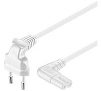 GOOBAY 97347 - Anschlusskabel Eurostecker beidseitig abgewinkelt, 1 m, Weiß