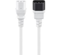 Goobay 97581 Rallonge pour appareils froids 0,5 m, blanc, 0.5 m - fiche d'appareil C14 (raccordement pour appareils froids) > prise d'appareil C13 (raccordement pour appareils froids)
