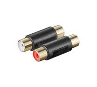 Goobay A 181 G Adaptateur audio 2xRCA Femelle vers 2xRCA Femelle Noir - Référence 12419