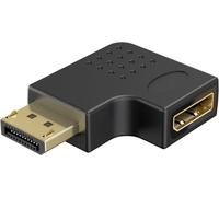 goobay Adaptateur Angulaire DisplayPort 90 degrés vers la Gauche, 8K 144 Hz, 4K 240 Hz, DP 2.1, connecteur mâle vers connecteur Femelle pour PC, Moniteur, Carte Graphique - 77132