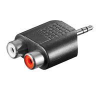 Goobay Adaptateur Audio 2 x Cinch vers 3,5 mm Jack Stéréo, 2 Unités