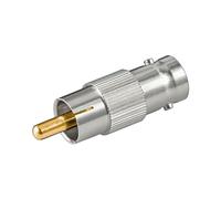 Goobay Adaptateur BNC Femelle vers RCA Mâle, Contacts Laiton/Or, 50 Ohm, Corps Laiton Nickelé, 10 Pièces, 11355