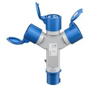 Goobay Adaptateur CEE pour caravane 3x prises CEE portable IP44 avec couvercle de protection 76237