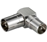 Goobay Adaptateur coudé coaxial Mâle vers Femelle