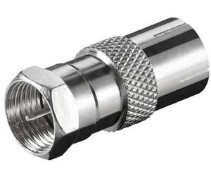Goobay Adaptateur d'antenne satellite F mâle vers coaxial femelle