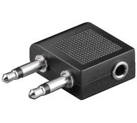 Goobay Adaptateur double jack audio pour prises avion