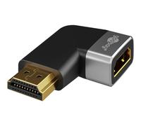 Goobay Adaptateur HDMI¿ Coudé 270° Horizontal, 8K @ 60 Hz, Plaqué Or