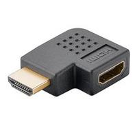 Goobay Adaptateur HDMI 65745 coudé 90° contacts dorés 8K@60Hz 4K@120Hz eARC HDR 48 Gbits