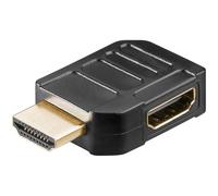 Goobay Adaptateur HDMI¿ Coudé 90° Horizontal, 8K @ 60 Hz, Plaqué Or
