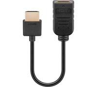 goobay Adaptateur HDMI Flex, câble d'extension Court mâle vers Femelle pour Extension et Connexion de FireTV Stick, Chromecast, Roku, 0,20 m 49979