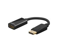 Goobay Adaptateur HDMI Type A (Standard) Mâle vers DisplayPort Femelle, 0.1m, Noir - Réf. 67881, Câble 0.1 mètre, Connecteurs HDMI/DisplayPort.