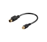 Goobay Adaptateur Mini-DIN 4 plug (S-Video) > RCA Femelle 20 cm
