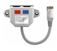 Goobay Adaptateur Y ISDN 68911 – 1x RJ45 M vers 2x RJ45 F – Noir