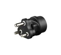 goobay - Adaptateur pour prise d'alimentation - BS 546 (M) pour CEE 7/4 (F) - noir