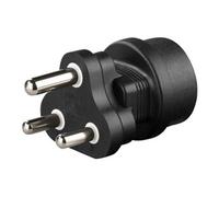 goobay - Adaptateur pour prise d'alimentation - BS 546 (M) pour CEE 7/4 (F) - noir