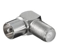 goobay - Adaptateur RF - connecteur IEC mâle pour connecteur F femelle - connecteur à 90°
