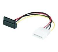 goobay - Adaptateur secteur - alimentation SATA (M) pour alimentation interne 4 plots (M) - 13 cm - connecteur à 90 °, connecteur coudé