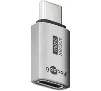 goobay Adaptateur USB-C 240 W 40 Gbit Rallonge Droite USB4 (mâle vers Femelle) / Adaptateur USB 4.0 8K @ 60 Hz, rétrocompatible USB 3.1, USB 2.0/74447