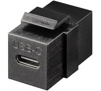 goobay Adaptateur USB-C femelle - USB 3.2 Gen 2 (10 Gb/s), Noir
