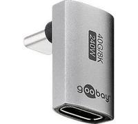 Goobay Adaptateur USB-C Mâle vers USB-C Femelle coudé à 90°, Long G