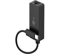 goobay Adaptateur USB C vers LAN 1000 Mbit/s - Adaptateur réseau Gigabit pour PC, MacBook, Notebook, RJ45, USB 3.1, Plug & Play, Connexion Internet Stable, Compatible avec Windows et macOS, Noir