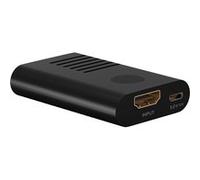 Goobay Amplificateur de signal HDMI 58492 – Répéteur 4K@60Hz, prolonge jusqu'à 30 m, aluminium noir