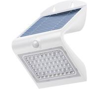 goobay Applique murale solaire à LED avec détecteur de mouvement, 4 W, IP65, blanc neutre 4000K, avec batterie rechargeable - capteur PIR, 2 modes d'éclairage 500 lm, blanc 77441