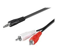 goobay AVK 118-0150 Q - Câble audio - mini-phone stereo 3.5 mm mâle pour RCA mâle - 1.5 m - blindé - noir