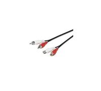 Goobay AVK 125-1000 10.0m câble audio 10 m 2 x RCA Noir