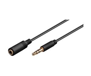 goobay AVK 184-0300 - Rallonge de câble audio - mini-phone stereo 3.5 mm mâle pour mini-phone stereo 3.5 mm femelle - 3 m - noir