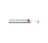 Goobay Barre multiprise x 6 Prises type E avec sécurité enfant et interrupteur 1,5 m Blanc
