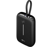 goobay Batterie Externe 10.000 mAh avec câble USB-C intégré de 13 cm - Quick Charge/Power Delivery - pour Entre Autres Samsung, Xiaomi, Lenovo, Huawei, Apple iPhone ou iPad / 76251